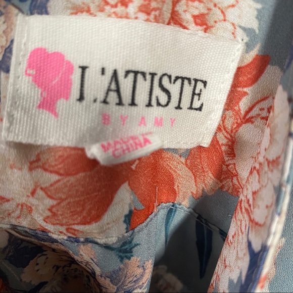 J’Atiste by Amy long line pants jumper romper floral print size medium - Picture 14 of 16